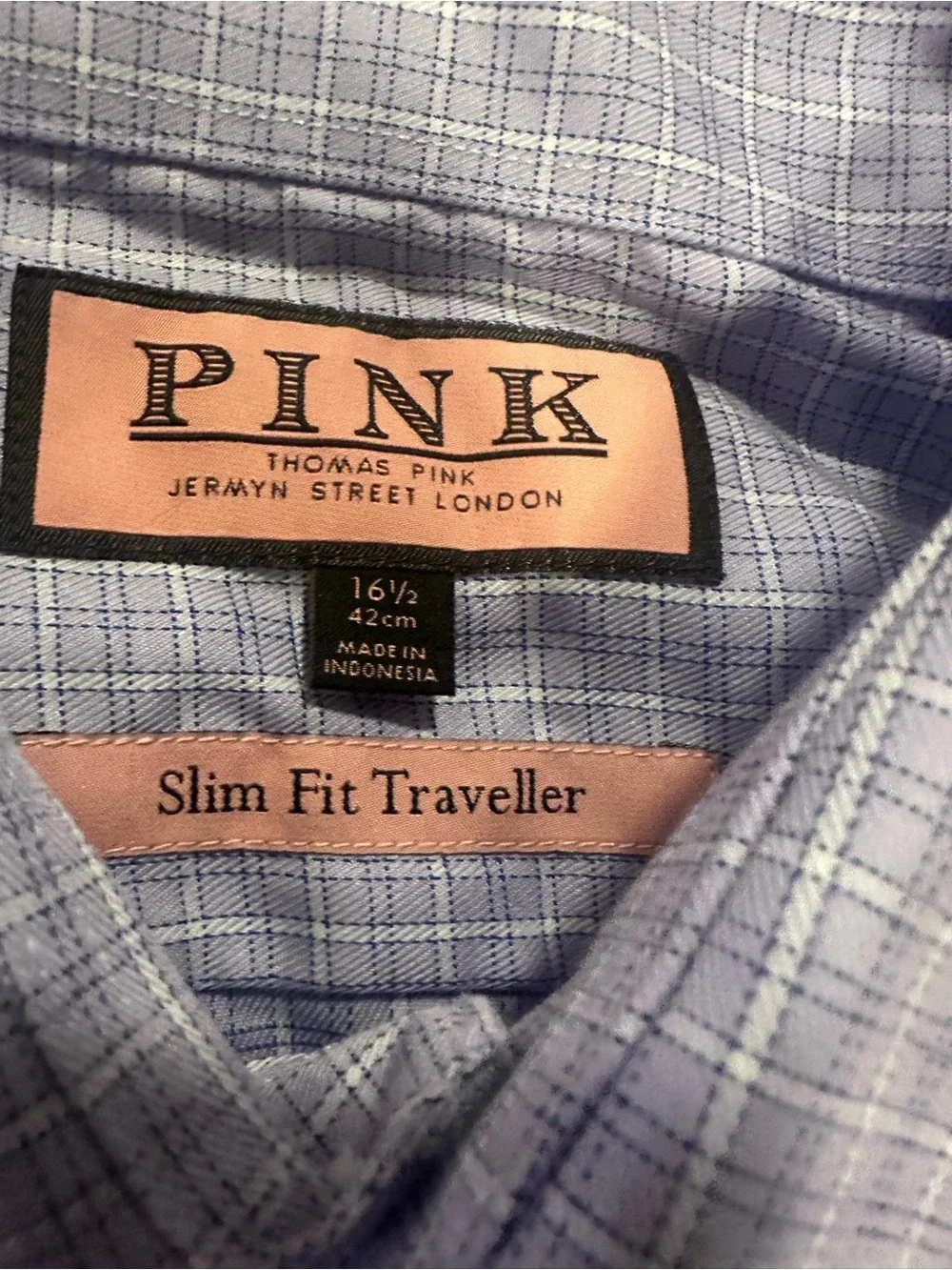 Thomas Pink Slim Fit Traveller Dress Shirt.